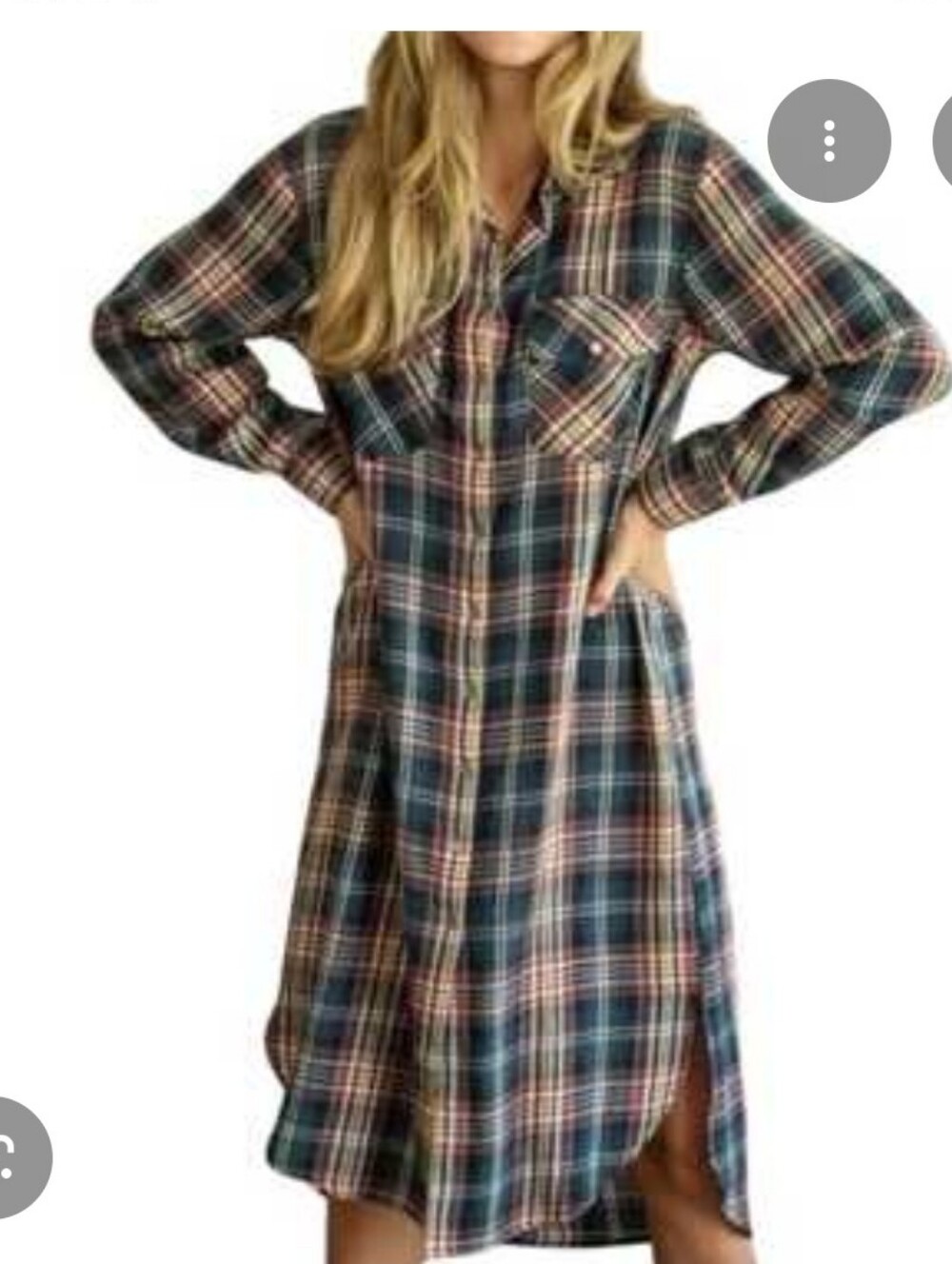Natural Life Cooper Flannel Shirt Dress - Picture 2 of 10